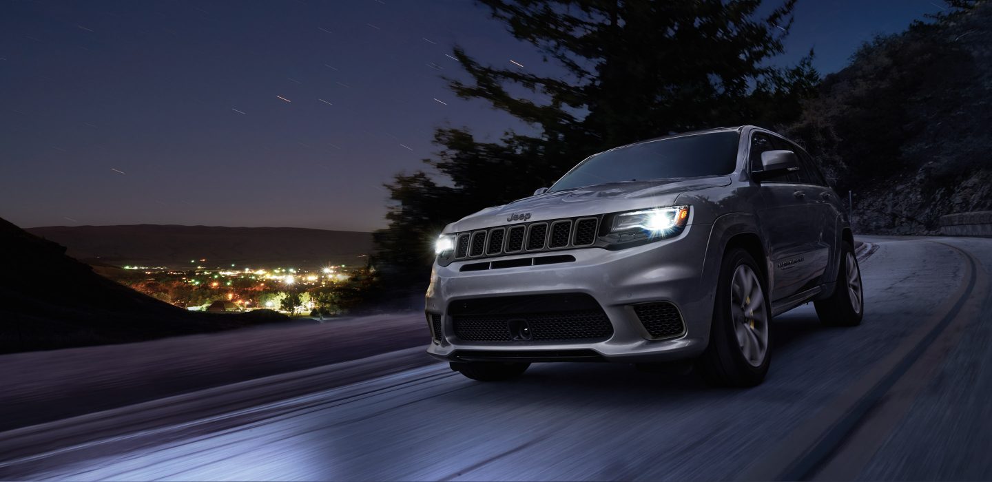 2018 Jeep Grand Chreokee Trackhawk Silver Exterior Front View